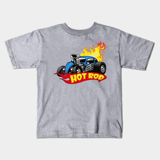 HOT ROD Kids T-Shirt by theanomalius_merch